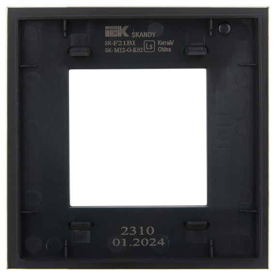 SKANDY Рамка 1-местная SK-F21Bl стекло черный IEK