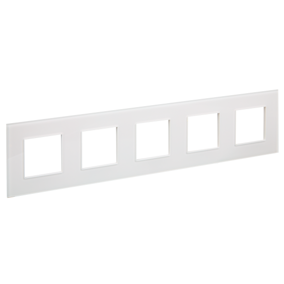 SKANDY Рамка 5-местная SK-F25W стекло арктический белый IEK SKANDY Рамка 5-местная SK-F25W стекло арктический белый IEK