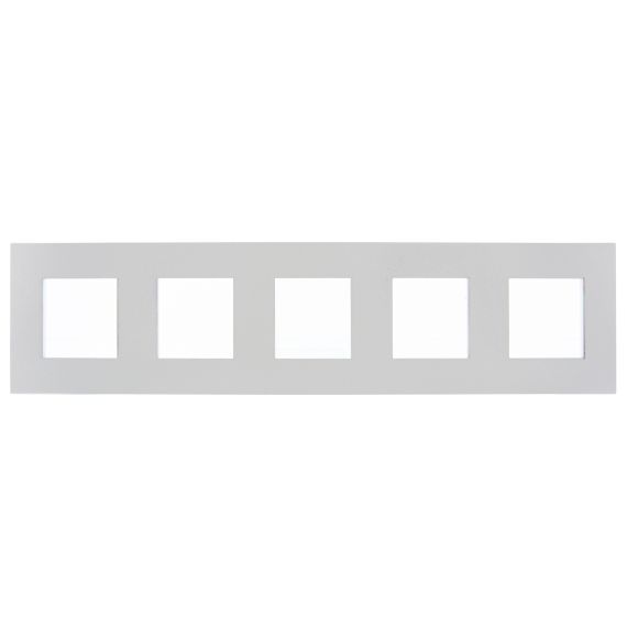 SKANDY Рамка 5-местная SK-F35S металл серебряный IEK