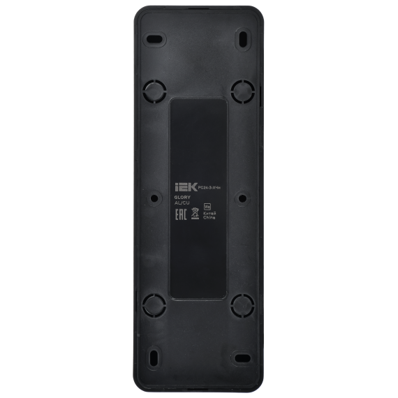 GLORY Розетка 4-местная для открытой установки с заземлением без защитных шторок 16А РС24-3-ХЧм черный матовый IEK