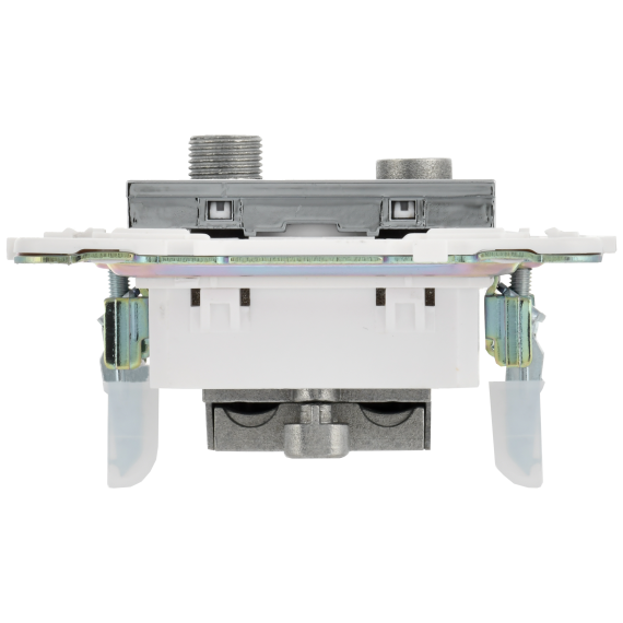 SKANDY Розетка двойная TV+SAT SK-A13N металл никель IEK