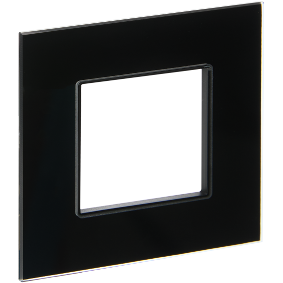 SKANDY Рамка 1-местная SK-F21Bl стекло черный IEK