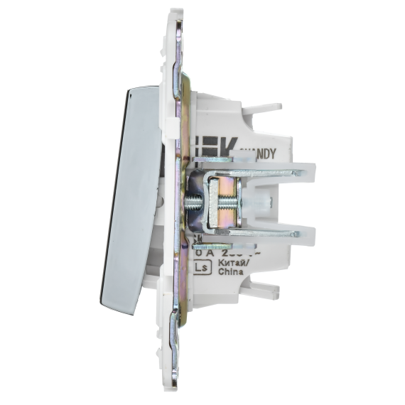 SKANDY Выключатель 1-клавишный перекрестный 10А SK-V03N металл никель IEK