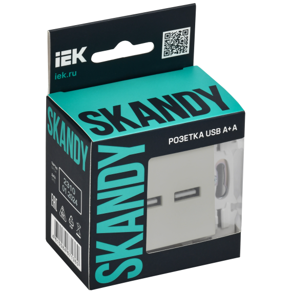 SKANDY Розетка USB A+A 3,1А SK-R15B бежевый IEK