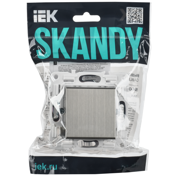 SKANDY Выключатель 1-клавишный перекрестный 10А SK-V03N металл никель IEK