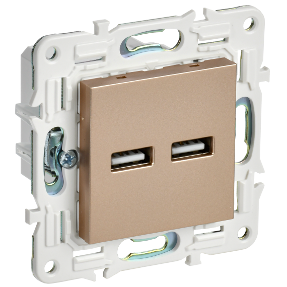 SKANDY Розетка USB A+A 3,1А SK-R15Sa песочный IEK