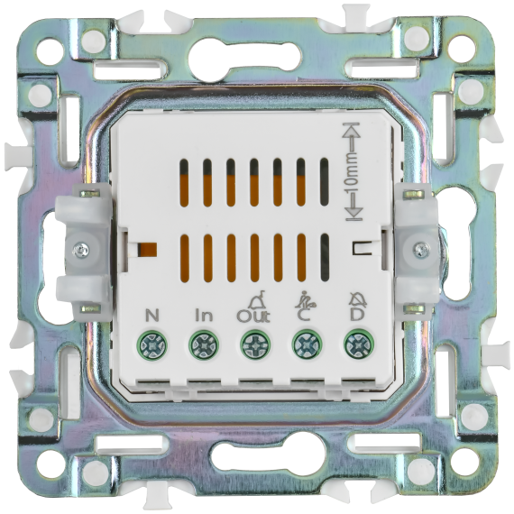 SKANDY Кнопка звонка с индикацией для отелей 10А SK-V17S серебряный IEK