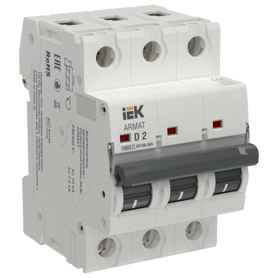ARMAT Автоматический выключатель без теплового расцепителя M10N-MA 3P D 2А IEK