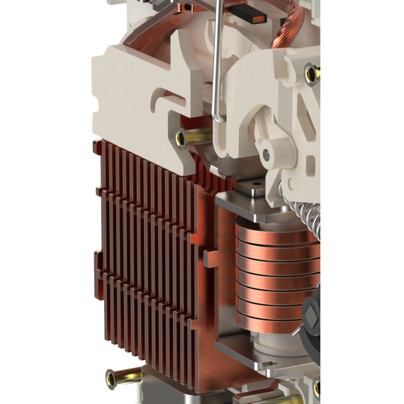 Напайка неподвижного контакта из композитного материала на основе серебра AgC4 и улучшенная дугогаси