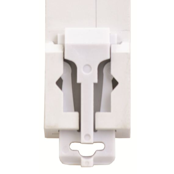 Быстрый монтаж и дополнительная надежность крепления на DIN-рейке с помощью защелки с двойным фиксир