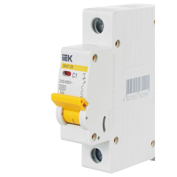 KARAT Автоматический выключатель ВА47-29 1P C 1А 4,5кА IEK