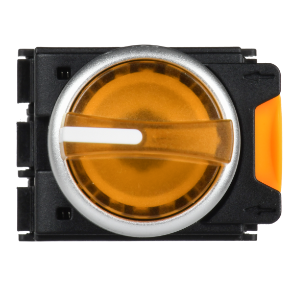 Переключатель с подсветкой на 3 положения 2NO жёлтый MASTER IEK