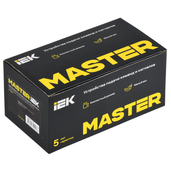 Кнопка "Грибок" поворотная с фиксацией 1NO+1NC зелёная MASTER IEK