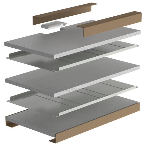 ITK LINEA S Панель основания шкафа 800х1200мм серая (2шт/компл)
