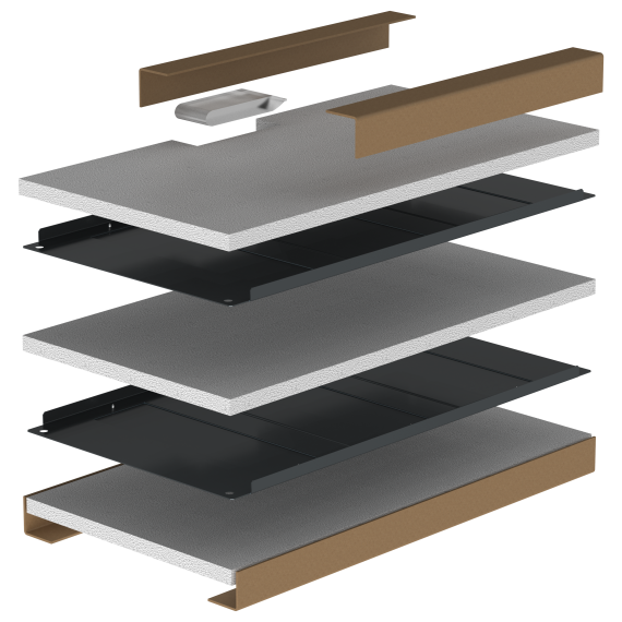 ITK LINEA S Панель основания шкафа 750х1200мм черная (2шт/компл)
