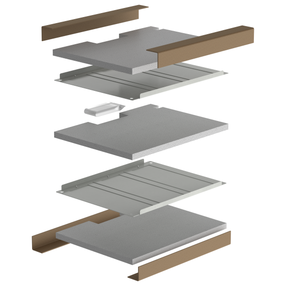 ITK LINEA S Панель основания шкафа 600х1200мм серая (2шт/компл)