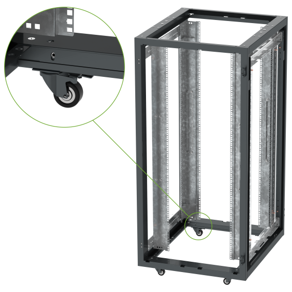 ITK LINEA S Комплект роликов для шкафа шириной 750мм серый