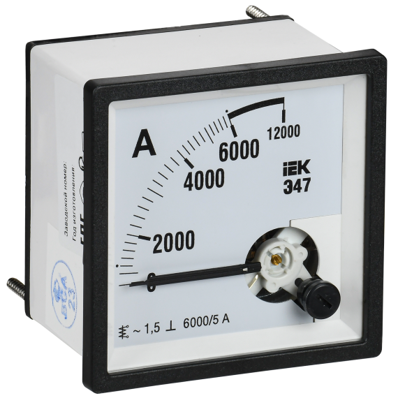 Амперметр Э47 6000/5А класс точности 1,5 72х72мм IEK