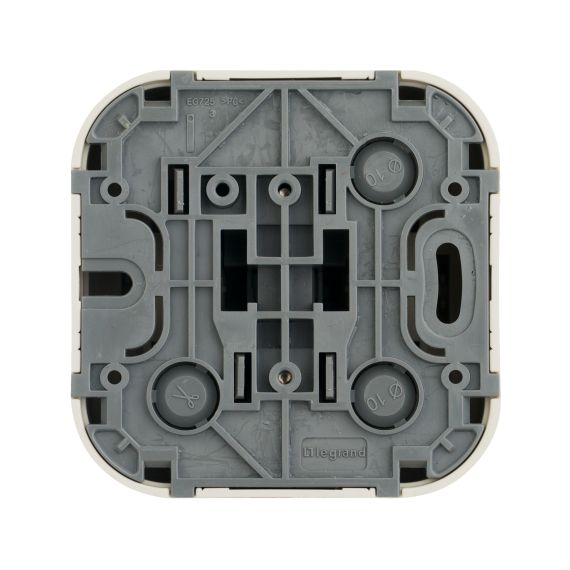 QUTEO Выключатель 1-клавишный для открытой установки проходной 10А слоновая кость