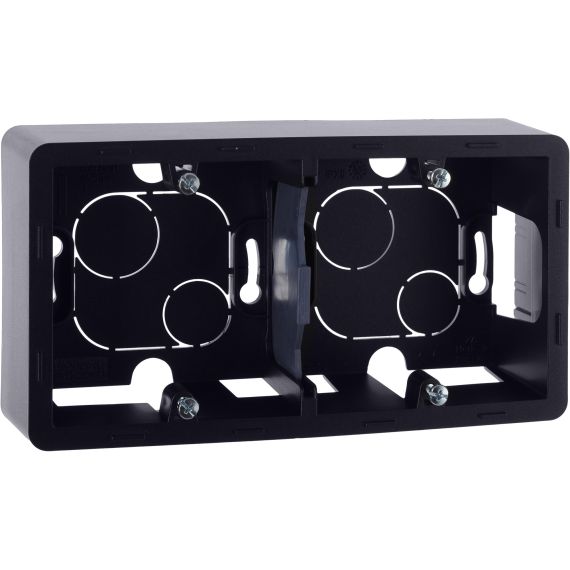 INSPIRIA Коробка для накладного монтажа 2-местная антрацит INSPIRIA Коробка для накладного монтажа 2-местная антрацит