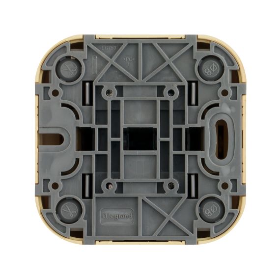 QUTEO Выключатель 2-клавишный для открытой установки 10А дерево