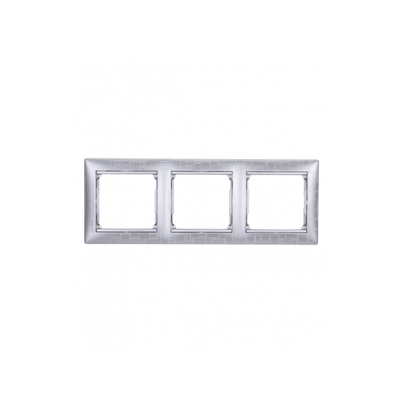 VALENA DIY Рамка 3местная алюминий матовый