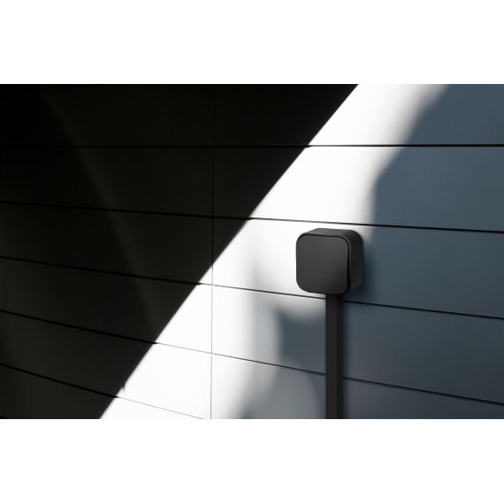 QUTEO Выключатель 1-клавишный для открытой установки чёрный матовый