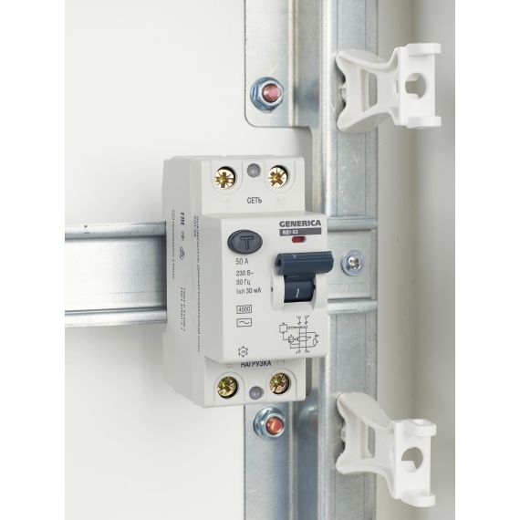 Выключатель дифференциальный (УЗО) ВД1-63 2Р 50А 30мА GENERICA