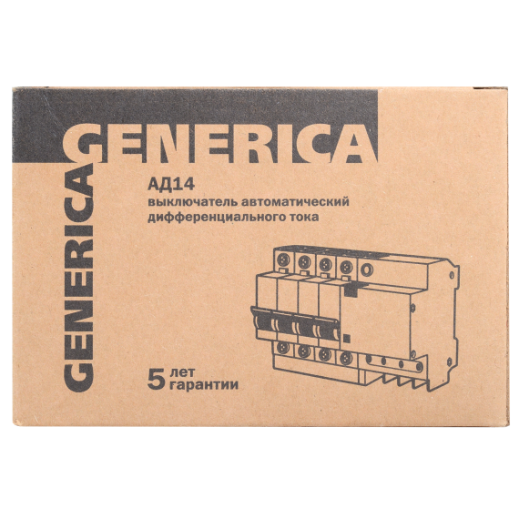 Дифференциальный автоматический выключатель АД14 4Р 63А 100мА GENERICA