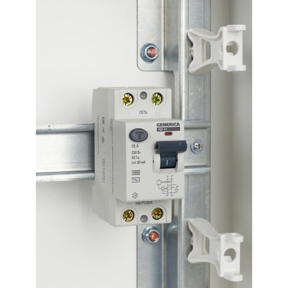 Выключатель дифференциальный (УЗО) ВД1-63 2Р 16А 30мА GENERICA