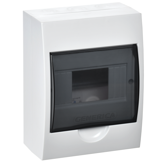 Корпус пластиковый ЩРН-П-6 черная прозрачная дверь IP41 GENERICA