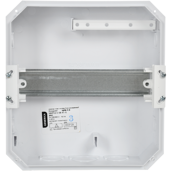 Корпус пластиковый ЩРВ-П-8 черная прозрачная дверь IP41 GENERICA