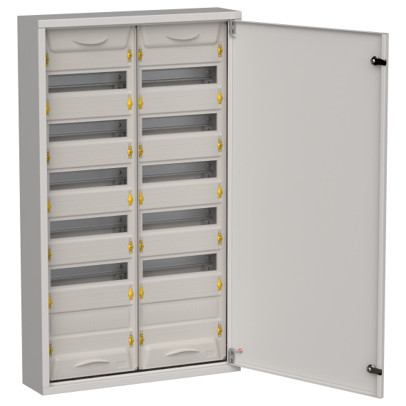 TITAN 5 Корпус металлический ЩРн-144 (2х72) 960х570х140мм IP31 серый (одна дверь) IEK