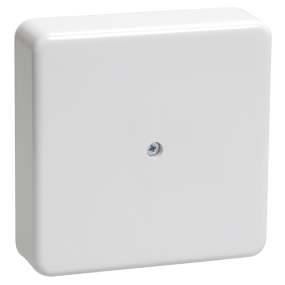 Коробка распаячная КМ41212-01 для открытой проводки безгалогенная (HF) 75х75х20мм белая (6 клемм 6мм2) IEK