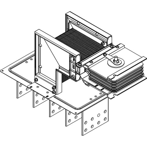 LINEBAR Секция фланцевая правая Тип1 4000А Al 3L+N+PER некрашеная IP55 транспортировочная IEK