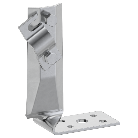 Держатель проводника круглого 6-10мм винтовой угловой скрученный h=70мм оцинкованная сталь HDZ IEK