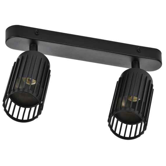 Светильник 4208 настенно-потолочный под лампу 2хGU10 черный IEK