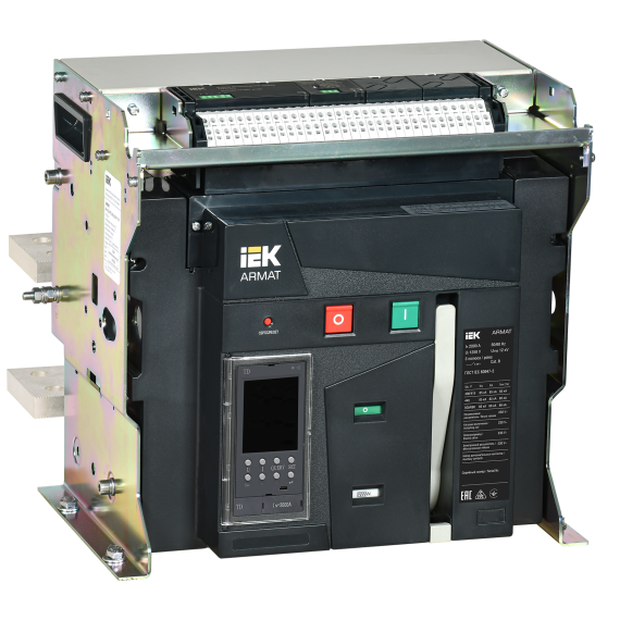 ARMAT Воздушный автоматический выключатель стационарного исполнения 3P типоразмер E 85кА 2000А расцепитель TD с комплектом аксессуаров 220В: мотор привод катушка включения катушка отключения IEK