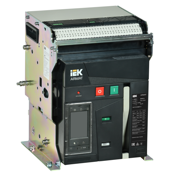 ARMAT AR-A2N TT16 3P F HR Выключатель автоматический воздушный 66кА расцепитель TT 1600А 3P стационарный с аксессуарами ~220-240В: реле отключения, реле включения, моторный привод IEK