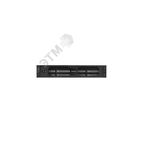 Сервер двухпроцессорный RS208N 2U, ОЗУ до 16 слотов, HDD/SSD 4X2.5''/3.5'' SATA/SAS/NVMe INFERIT INF RS208N
