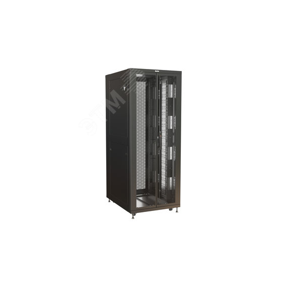 Шкаф напольный 19-дюймовый. 47U. 2282х600х1200 мм (ВхШхГ). перед. одноствор.стеклянная. задн. распашн.глухая. дверь. крыша с загл. щеточн.вводов. цвет Hyperline TSR-4762-ARYH-22-R101-RAL9005