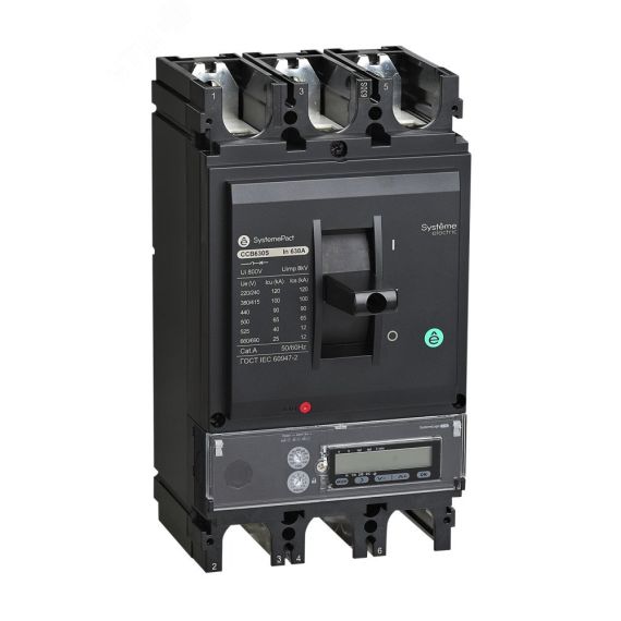 Автоматический выключатель в литом корпусе SYSTEMEPACT CCB630 150KA 3P3D S5.3E 630A рычаг SE (Systeme) SPC630L63053E3DF