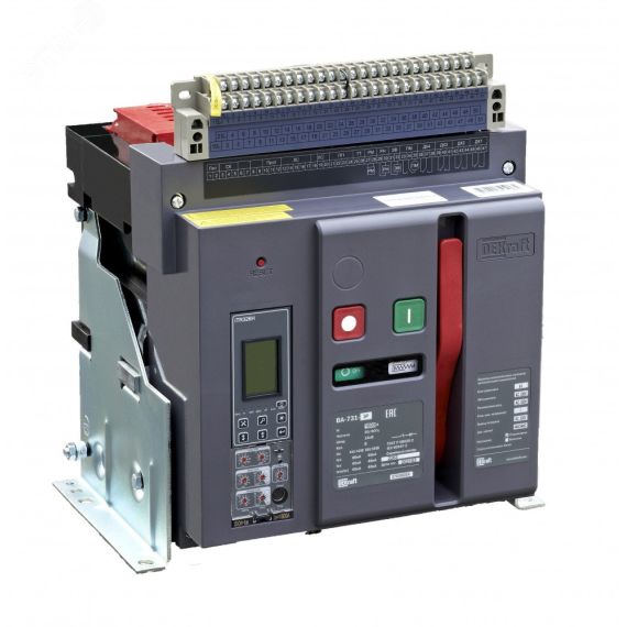 Воздушный авт. выкл. стационарный 4P 1250А 80кА расцепитель Н ВА-731 SE (Dekraft) 27115DEK