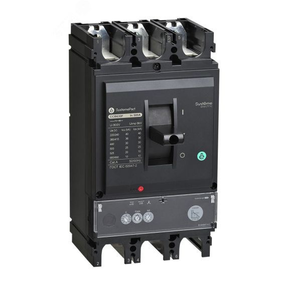Автоматический выключатель в литом корпусе SYSTEMEPACT CCB630 150KA S1.3M 3P3D 500A рычаг SE (Systeme) SPC630L50013M3DF