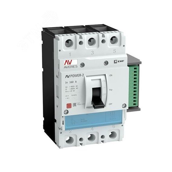 Автоматический выключатель AV POWER-5/3 1000А 70kA ETU6.2 AVERES EKF mccb-53-1000M-6.2-av