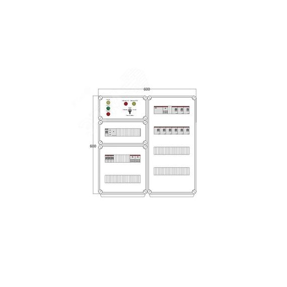 Щит управления электрообогревом DEVIBOX HR 9x1700 D316 (в комплекте с терморегулятором и датчиком температуры) DEVIbox DBR079