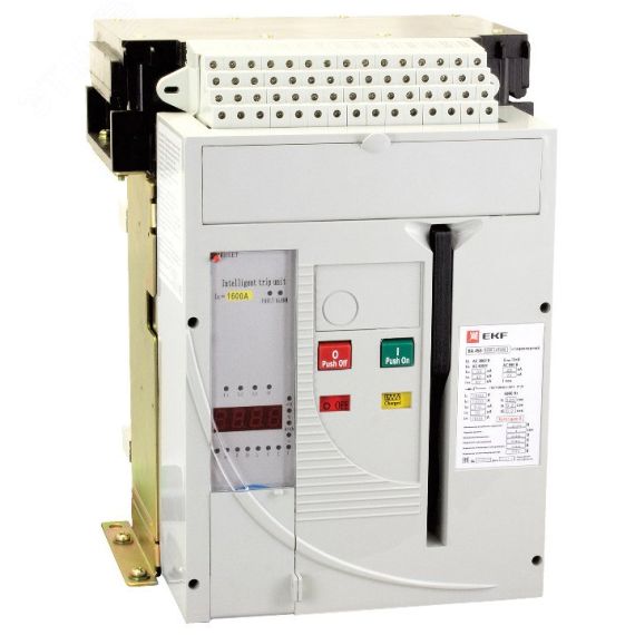 Выключатель автоматический ВА-450 1600/1600А 3P 55кА стационарный EKF mccb450-1600-1600