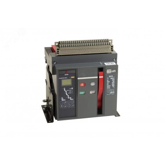 Выключатель автоматический трехполюсный 1600А 80кА воздушный стационарный SE (Dekraft) 21755DEK