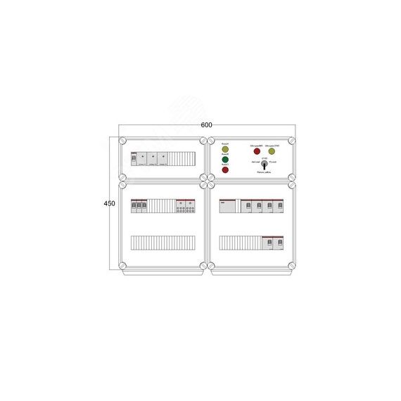 Щит управления электрообогревом DEVIBOX HR 6x2800 3хD330 (в комплекте с терморегулятором и датчиком температуры) DEVIbox DBR158