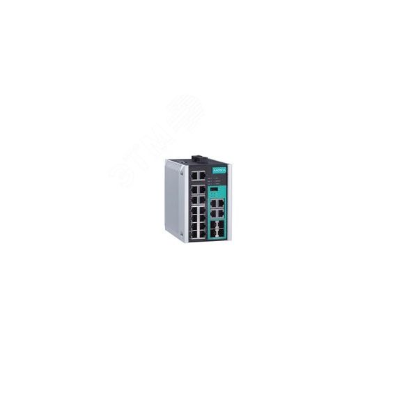Коммутатор управляемый 14 x 10/100BaseTX, 4 x 10/100/1000BaseT(X) или 100/1000BaseSFP, Gigabit Ethernet MOXA EDS-518E-4GTXSFP